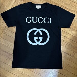 Gucci Black T-Shirt with Logo